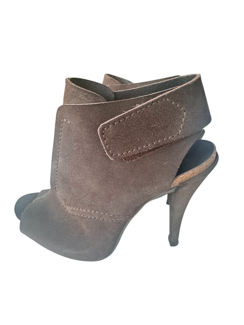 Pedro Garcia suede peep-toe slingback stiletto heel bo. Size us7.5 eu 37.5